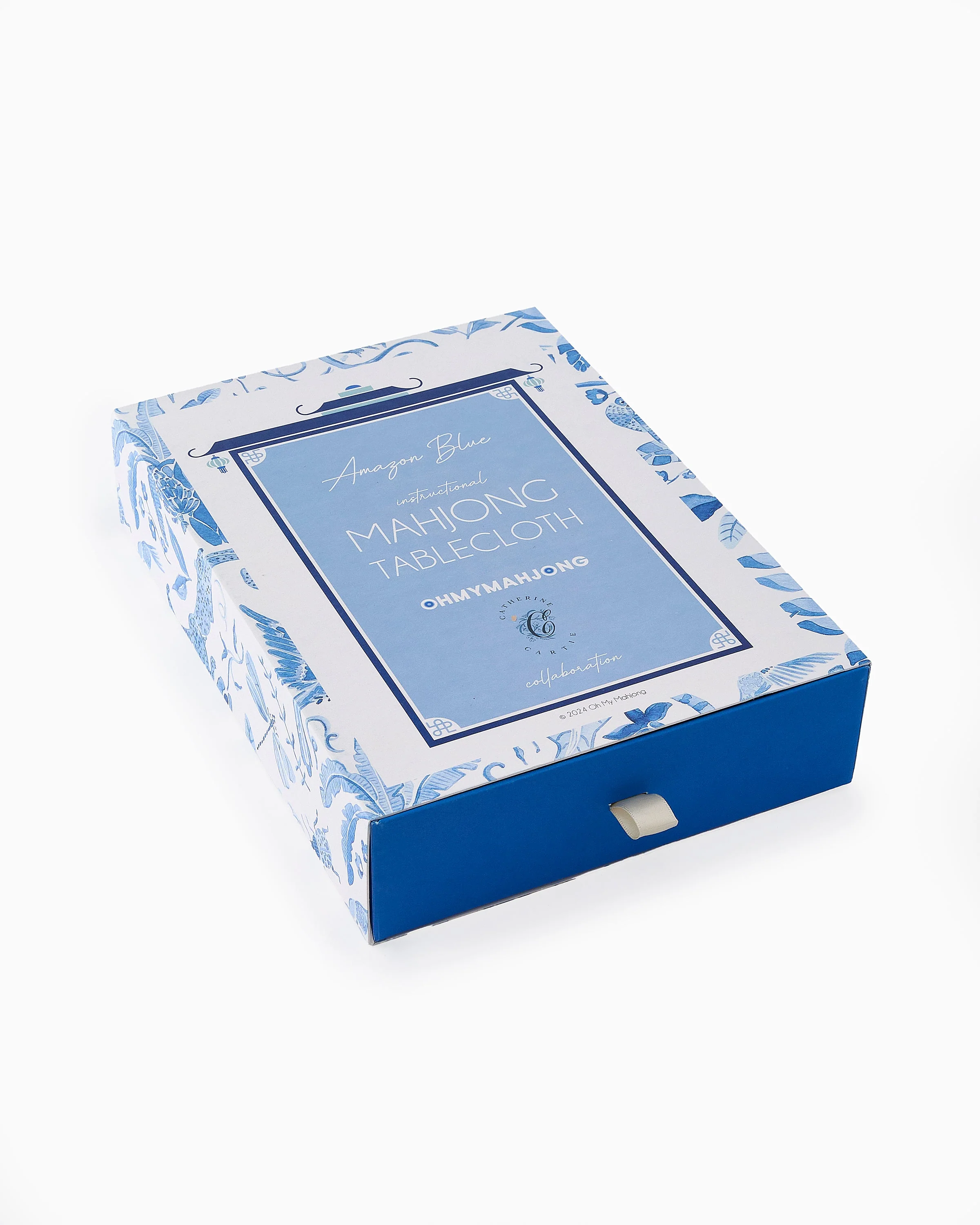 Amazon Blue Instructional Mahjong Tablecloth - Image 4